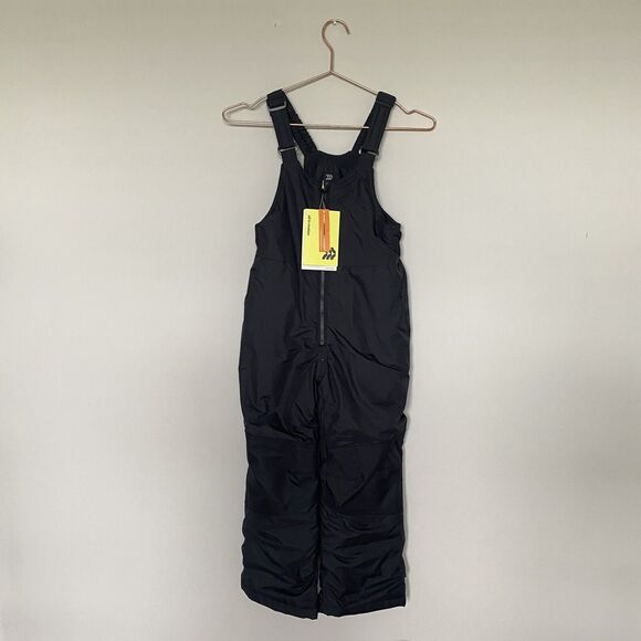 All In Motion Kids Overalls Small Black Bib Wind Water Resistant NEW Skiing Cold - Picture 2 of 7